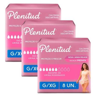 Imagem de Kit 3 Unidades Plenitud Femme Roupa Íntima G/XG - 8 Tiras