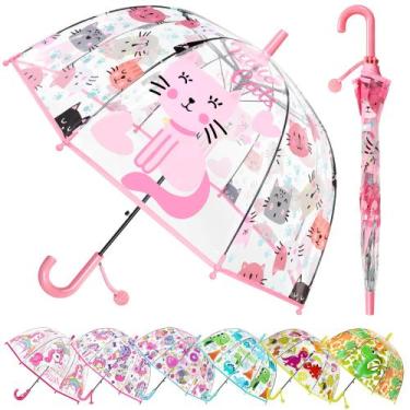 Imagem de Guarda-chuva RONIARE Kids Clear Bubble para chuva, à prova de vento, r