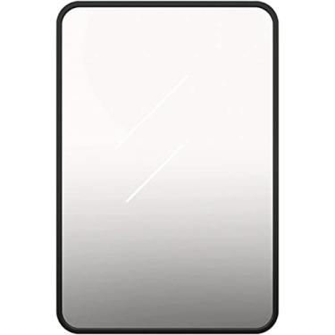 Imagem de Espelho de banheiro montado na parede espelho de parede para moldura de metal espelho de banheiro retangular decorativo, espelho de vaidade para entradas, espelho de decoração de parede de salas de