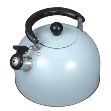 Imagem de wang hao shop Chaleira de chá, chaleira Whistlitea, fogão, bule de chá, bule de aço inoxidável, para fogões a gás, água quente, rápido para ferver, toque fresco, dobrável
