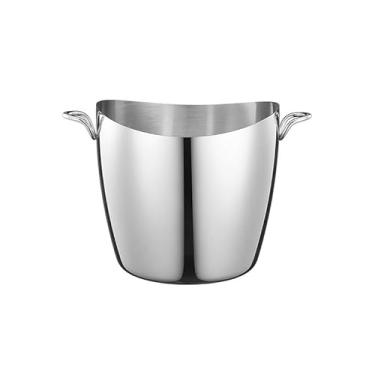 Imagem de Balde de gelo estilo europeu balde de champanhe de aço inoxidável, ornamentos criativos para casa vinho e cerveja balde de gelo barril de gelo