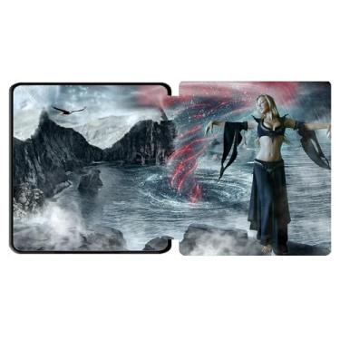 Imagem de GUKSRASO Capa para Kindle Oasis 10ª/9ª Geração 2019/2017 (7", Modelo: S8IN4O/CW24WI) - Capa Protetora Fina e leve de PU para Leitor Eletrônico de 7 Polegadas