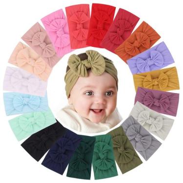 Imagem de Banda de cabelo, jollybows, 20 peças, laços elásticos de nylon para be