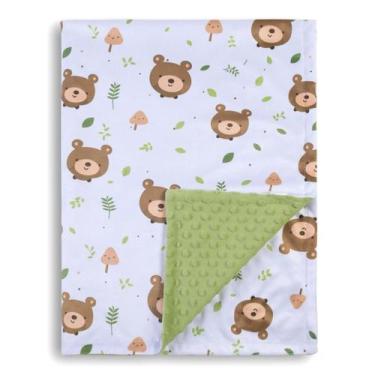 Imagem de Cobertor de bebê Donsonny Soft Minky 76x102 cm Little Bear