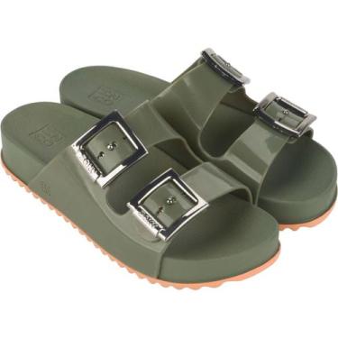 Imagem de Sandalia Zaxy Partner Feminina Papete com Fivelas Modelo Slide Ultra C