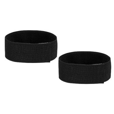 Imagem de Alças para botas, pacote com 2 blusas de calças elásticas de poliéster, tiras no tornozelo, faixas de perna com gancho e laço para caminhadas, pesca, caça, 50,8 cm, preto