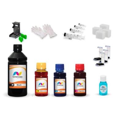 Imagem de Kit 800ml De Tinta Compatível Para HP C5550 74 e 75 - Toner Vale