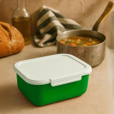 Imagem de Pote Plásticos 1L Com Trava Kit Para Marmita Fitness Microondas e Gela