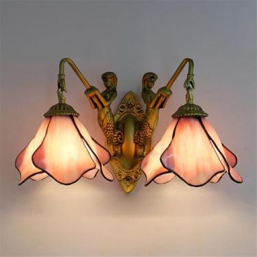 Imagem de Luminária de parede retrô americana com LED para banheiro, espelho, estilo mediterrâneo, simplicidade ideal para sala de estar, restaurante, quarto, escritório, casa de campo, hotel, café, b