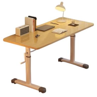 Imagem de Mesa elevável, mesa para computador ajustável estrutura de metal engrossada de aço carbono 80 * 60 cm 100 * 60 cm 120 * 60 cm faixa de elevação 63-90 cm para Home Office Wood cor 120 * 60 cm