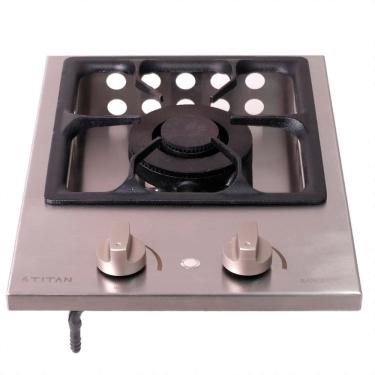 Imagem de Fogão de Embutir a Gás Natural Titan Range Top Profissional 1 Boca  Grelha 30x30cm