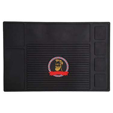 Imagem de SIWOTED Ferramentas de barbeiro Tapete de silicone resistente à derrapagem à prova d'água forte adsorção Estação de barbeiro organizador para salão de cabeleireiro