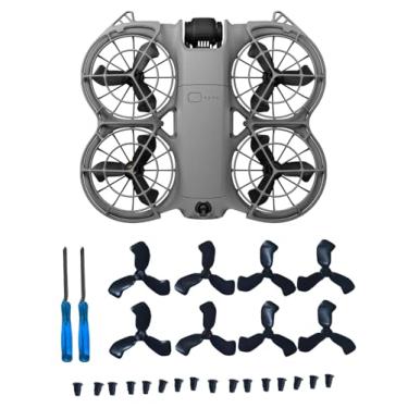 Imagem de 8 peças de hélices compatíveis com acessórios DJI Neo 2 – Pás de hélice de substituição de plástico, design leve e silencioso de baixo ruído, peças sobressalentes duráveis e flexíveis para drones