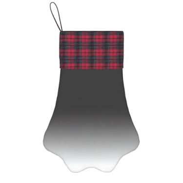 Imagem de SKKNT Meias de Natal com estampa branca a preta, animais de estimação, decoração de Natal, cães, gatos, árvore, presente conveniente