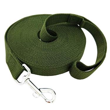 Imagem de TAIDA 20 pés 30 pés 40 pés 127 m Nylon Longo Treinamento Cachorro Coleira para Cães Pequenos Médio Grande, Longa Correia Cão/Puppy Chumbo para Obediência Treinamento de Lembrança, Acampamento ou Quintal, 1 polegada de larguraTaida 30 FOOT verde