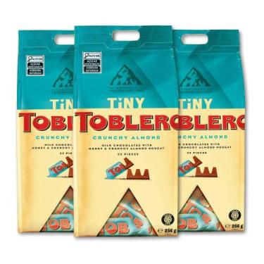 Imagem de Mini Toblerone Tiny Crunchy Almond Kit 3 Bags 256g, Toblerone