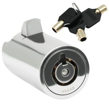 Imagem de Hordion Fechadura de máquina de venda automática com chave tubular, conjunto de trava cilíndrica palheta de chave tubular para unidade de armazenamento, máquina de chiclete de doces, 1 pacote