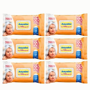 Imagem de Kit C6 Lenço Umedecido Leve 100 Pague 90 - Anjinho - Parentex Ind E Co