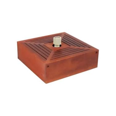 Imagem de Base Para Ombrelone Guarda Sol 20Kg Revestida em Madeira - 16471 Belfix - Branco