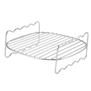 Imagem de Naroote Rack para Churrasco de Aço Inoxidável de Camada Dupla para Fritadeira Air, Bandeja Antiaderente Durável, Cabe Em HD9225 HD9231, Conveniente para Churrasco Ao Ar Livre