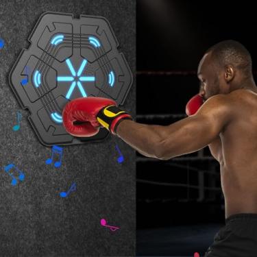 Imagem de Máquina de Boxe Musical de Parede com Alvos - Treino de Parede,Equipamento de Boxe Digital com Sons | Treino de Precisão para Adultos Coordenação Motora Fitness Divertido em Casa