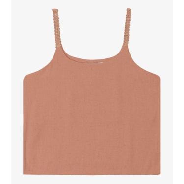 Imagem de Blusa de Alça Linho Strong Feminina Endless Marrom, G, Marrom