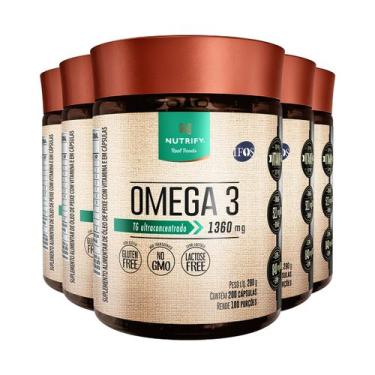 Imagem de Kit 5 Ômega 3 Nutrify 200 Cápsulas