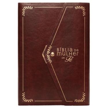 Imagem de Livro - Bíblia da Mulher de Fé NVI, Letra Grande, Capa luxo vinho com 