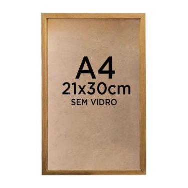 Imagem de Moldura Quadro Caixa 3cm A4 21x30cm Foto Poster Ilustração Sem Vidro -