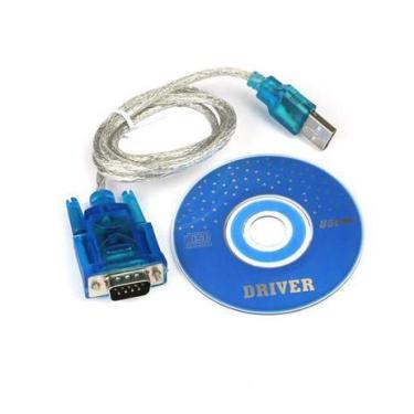 Imagem de Cabo Adaptador USB 2.0 para Serial Conversor Rs232 Db9 9 Pinos Com Dri