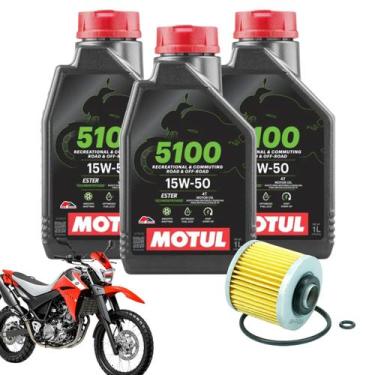 Imagem de Kit Óleo Motor Yamaha Xt 660, Xt 660z Tenere, Dragstar 650 Motul 5100 