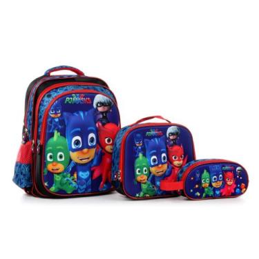 Imagem de kit mochila de rodinha e costas escolar infantil varios personagens ar