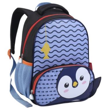 Imagem de Mochila Creche Escola Passeio Infantil Fofa 0 A 4 Anos Tam P Pinguim -