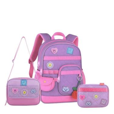 Imagem de Kit Mochila De Costas Lancheira Estojo JuJu Teófilo Infantil - Clio St