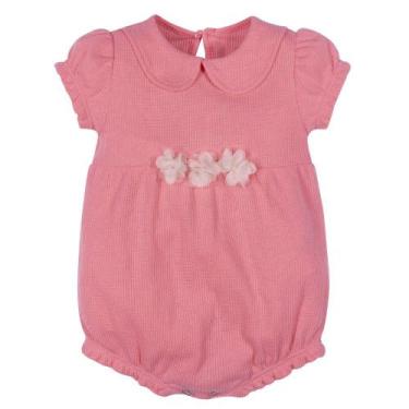 Imagem de Banho de Sol Bebê Menina Angerô Algodão Coral Tamanho:M, P