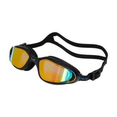 Imagem de Oculos de natação speedo poseidon, Preto, Amarelo, Único