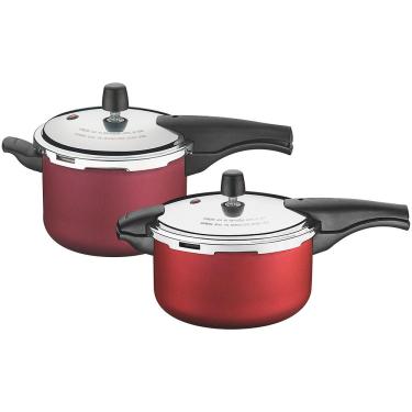 Imagem de Conjunto de Panelas de Pressão Tramontina Vancouver 4,5L + 6L - Cereja