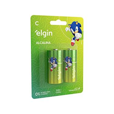 Imagem de Pilha Alcalina Média Elgin com 2 unidades Tipo C