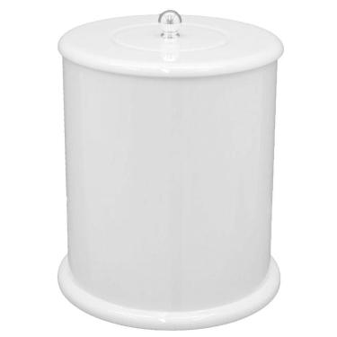 Imagem de Lixeira para Banheiro Mdf Redonda 6 Litros Branca