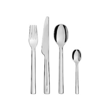 Imagem de Alessi Conjunto de talheres "Ovale" composto por seis colheres de mesa, garfos de mesa,...