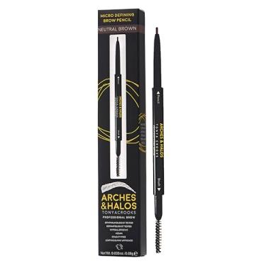 Imagem de Arches & Halos Micro Defining Brow Pencil - Fuller and More Defined Brows - Long-Lasting, Smudge Proof, Rich Color - Dual Ended Pencil with Brush - Vegan and Cruelty Free - Neutral Brown - 0.08 g
