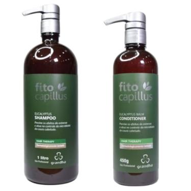 Imagem de Kit Grandha Fito Capillus Eucalyptus para Couro Cabeludo Sensível (Eucalyptus Shampoo 1L + Balm Condicionador 450g)