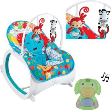 Imagem de Cadeira De Descanço P/ Bebê Azul C/ Cachorro Dog Musical - Color Baby