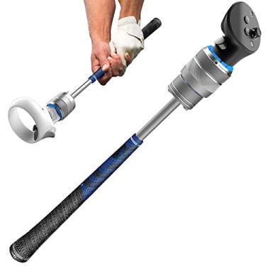 Imagem de Weighted Golf Club Attachment for Oculus Quest 2/ Meta Quest Pro, Adjustable Weight Golf Club Adapter - All Aluminum VR Golf Club Handle Accessory with Real Golf Grip Compatible with Left & Right