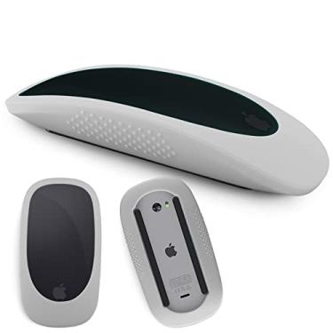 Imagem de Capa de mouse de silicone para Apple Magic Mouse I&ii Capa de mouse iMac Apple Mouse 2 Skins, Anti-Drop Mouse Luva (Cinza)