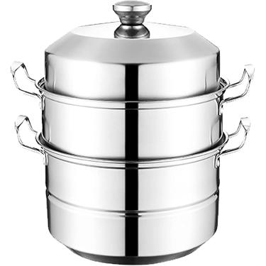 Imagem de Panela a vapor para restaurante, aço inoxidável, grande fogão a gás comercial com grande capacidade espessada, vaporizador multicamadas, 36cm