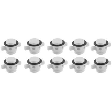 Imagem de Bujão P/ Viveiros Barcos Alumínio Pesca 25mm Branco Kit 10 - Noster