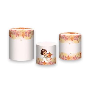 Imagem de Trio de Capas de Cilindro - Anjinho Outono com Cesta 022 - Via Cores