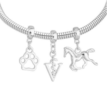 Imagem de Pulseira Veterinária Berloque Banhado a Prata 925 - Work Semijoias, 17