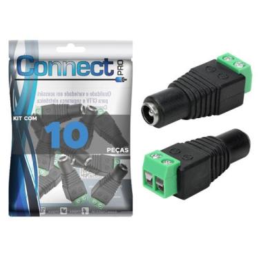 Imagem de 10x Plug P4 Fêmea com Borne 2,5mm (Jack J4) - CONNECT PRO, 062-9774